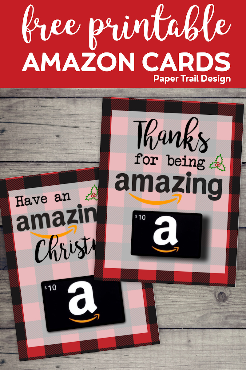 printable christmas gift card holders for amazon - paper trail design